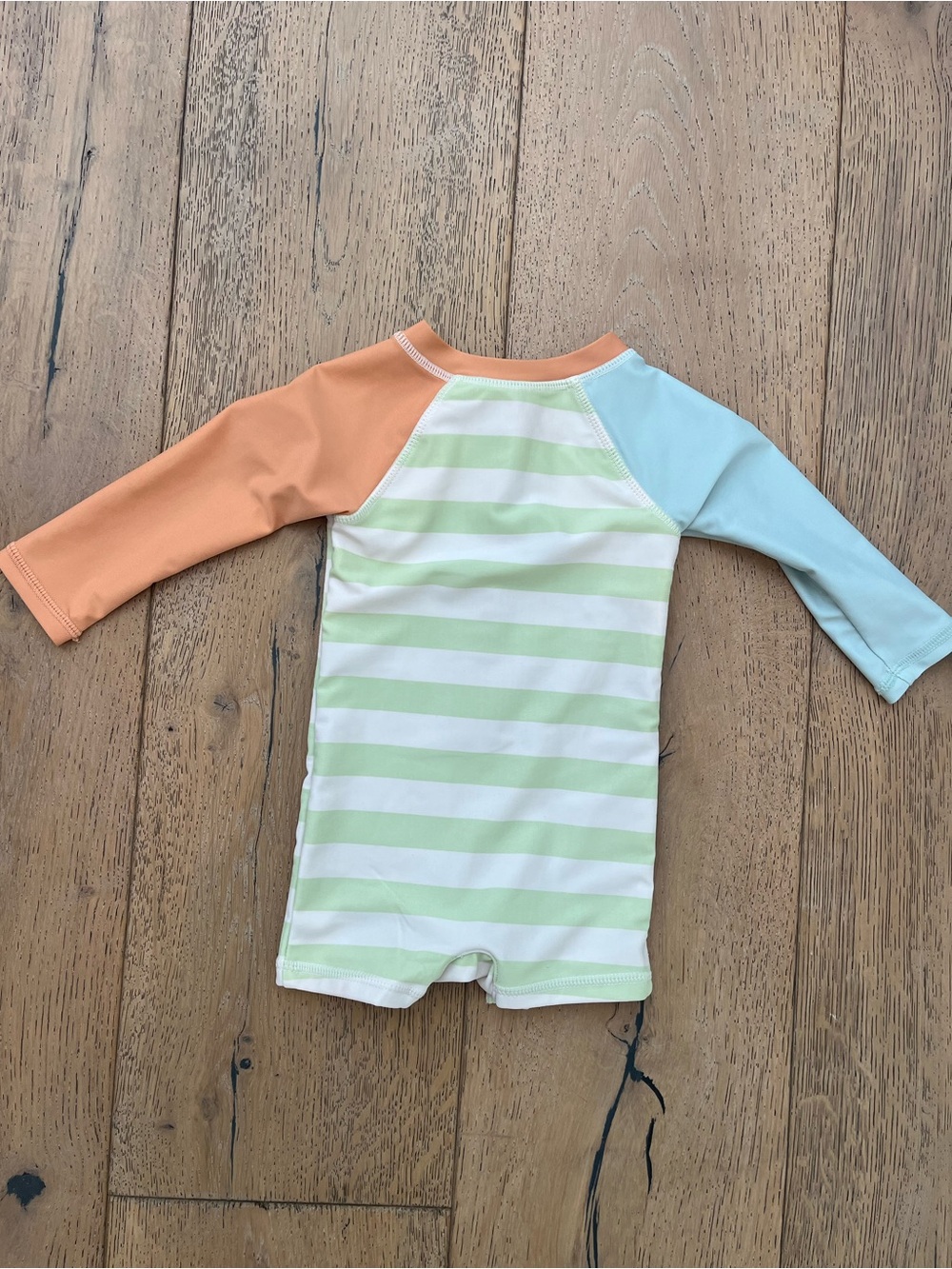 Little Co Infant Baby Boy Swim Long Sleeve Striped Retro Rashguard 6 months - Picture 2 of 4